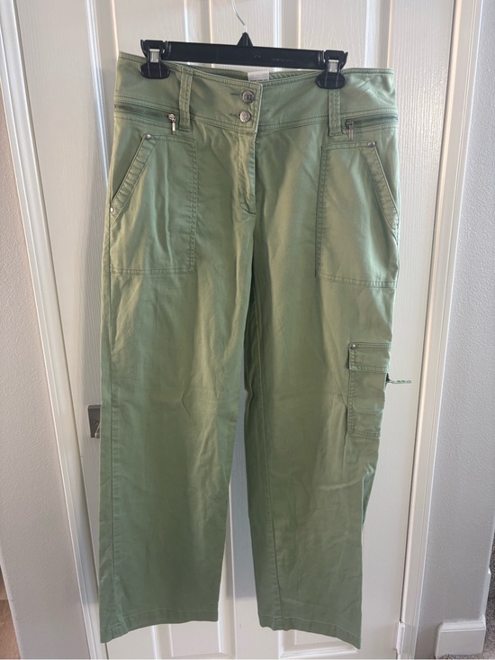 CAbi Pants - CAbi| Khaki Green Cargo Pants with Wide Belt Loops | Sz 10 | VGC